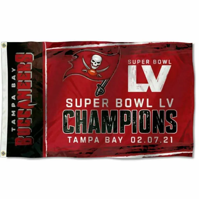 Tampa Bay Buccaneers Super Bowl LV 55 2021 Champions 3x5 Feet Banner 3 x 5 Flag