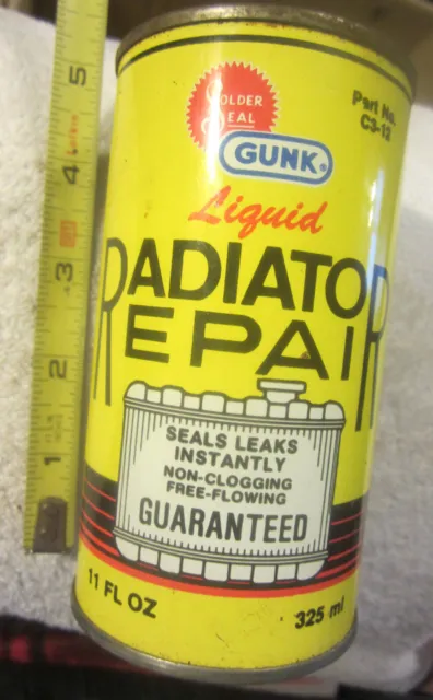 11 oz Gunk Solder Seal Radiator Repair tin can full,vintage C3-12 Charlotte N.C