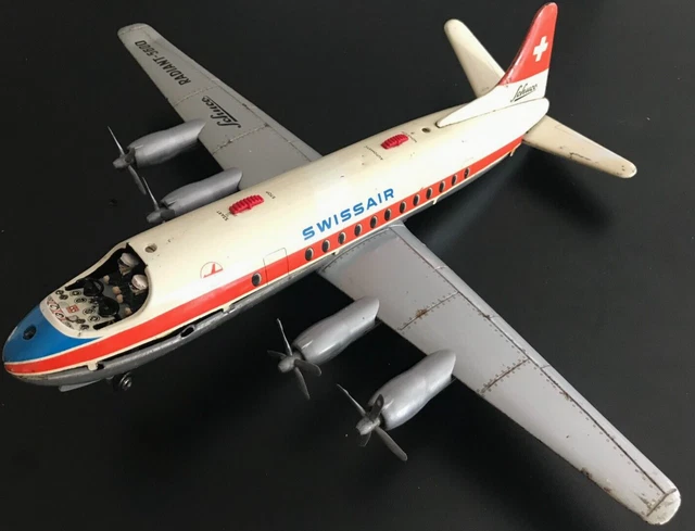 Avion Miniature Schuco Radiant 5600 - Panaméricain - Bleu Fer Blanc - 1965