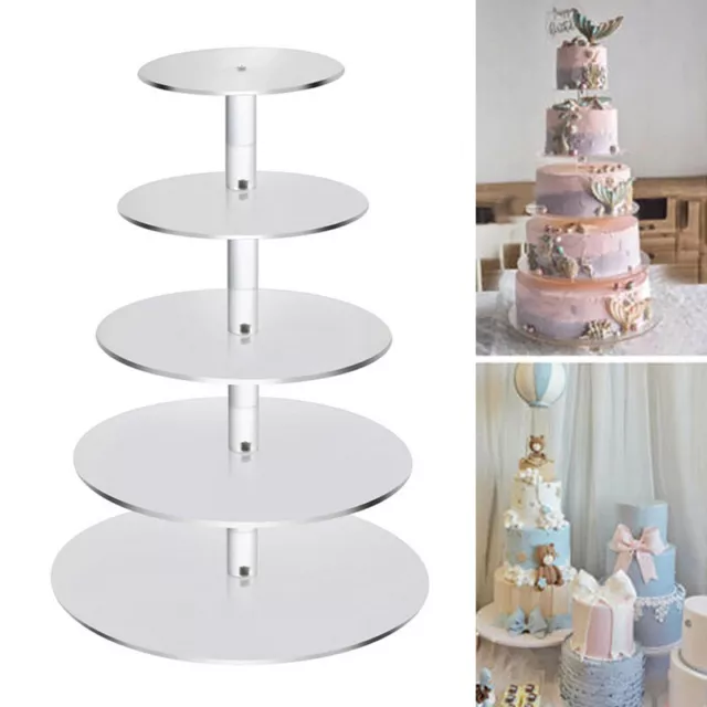 6 Tier Transparent Acrylic Cake Stand Wedding Birthday Party Cake Display St-tz