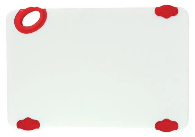 Winco CBN-1218RD, 12"x18"x1/2" Cutting Board with Red Hook