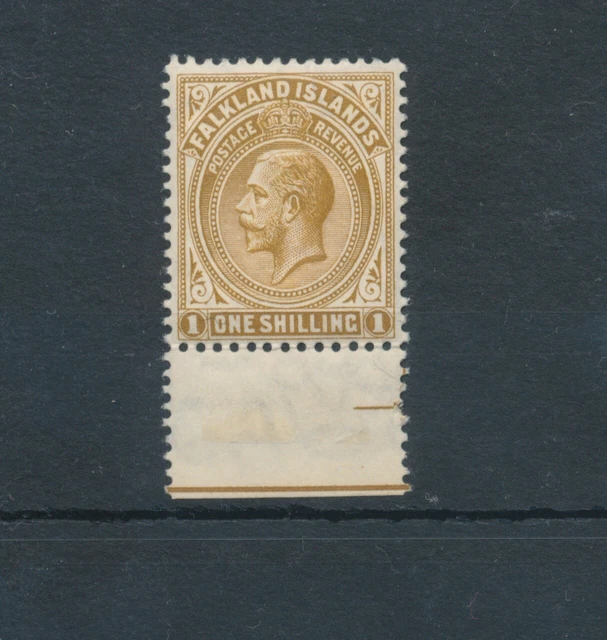 1912-20 Falkland Islands - STANLEY Gibbons N.65 - 1 Schilling Light Bister Brown
