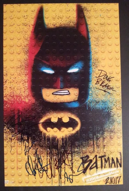 THE LEGO BATMAN MOVIE Cast (10) Signed 11x17 Photo ARNETT CAREY Beckett BAS  COA