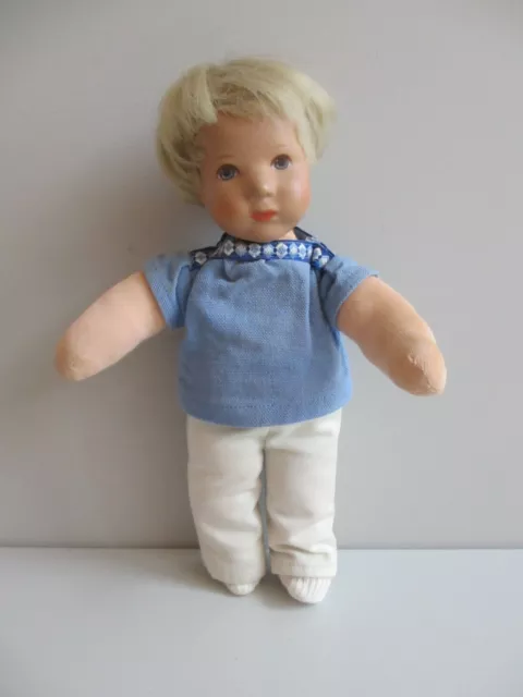 Vintage Kleine Käthe Kruse Puppe Junge Däumlinchen 25cm blond Sammlerpuppe