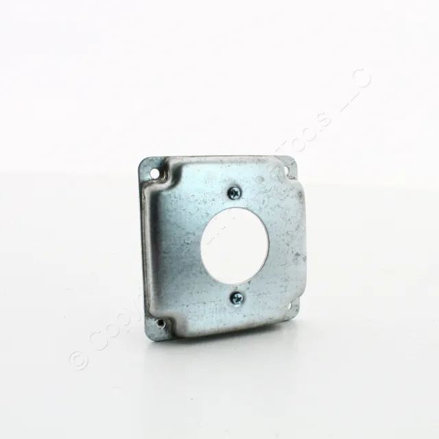 4" Square Box Cover for 20A/30A Locking Receptacle 1.71" Dia. Outlet RACO 811C