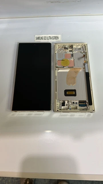 Genuine Samsung S23 Ultra (S918B) LCD Assembly +Frame  Cream GH82-30465B