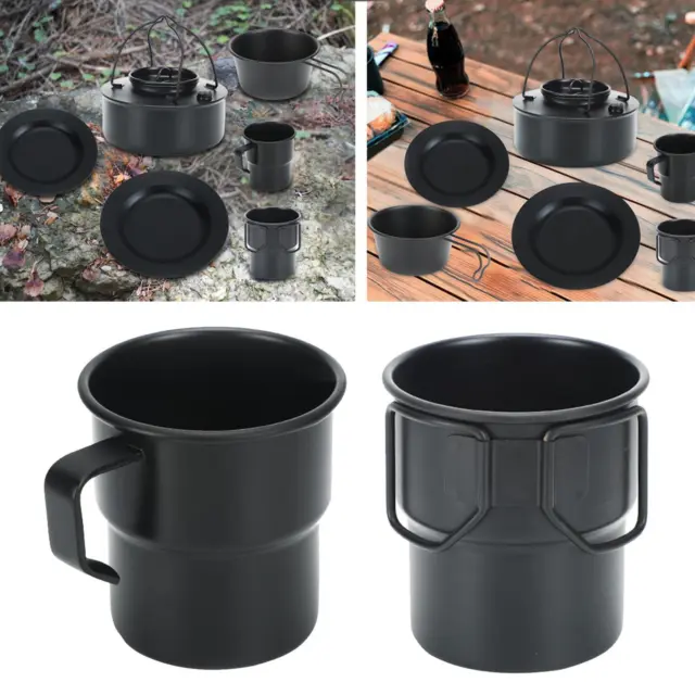 300ml Outdoor Tee Kaffeebecher Küchengeschirr mit Griff Camping Tasse zum Wandern