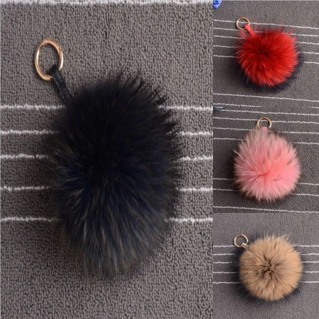 Raccoon fur deals keyring
