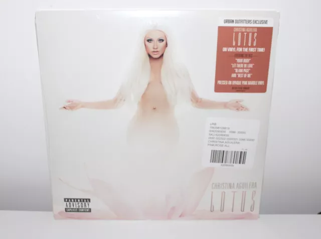 Christina Aguilera - Lotus Marbled Pink Vinyl 2xLP Urban Outfitters NEW Damaged