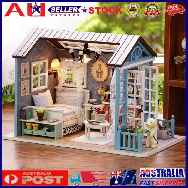 DIY Mini Dollhouse Wooden Children Toy Handmade Doll House Furniture Kit