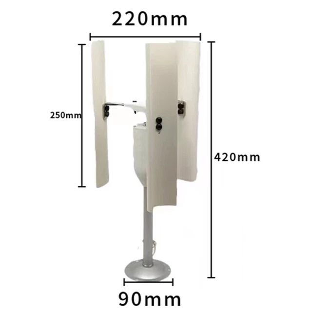 thumbnail image 2 of 35W Vertical Axis Wind Turbine Model DIY 5 Blades Three Phase Permanent Magnet Brushless Generator Portable Low Speed Windmill 2 of 11