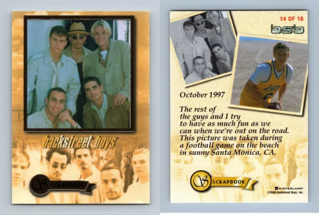 Backstreet Boys Black & Blue #14/18 Scrapbook 2000 Winterland Trading Card