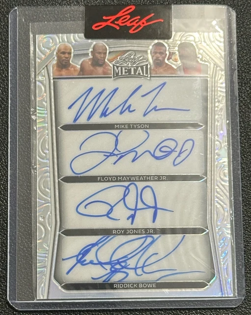 TYSON * MAYWEATHER Jr 2024 Leaf Metal Independence Day Hot Dog Quad