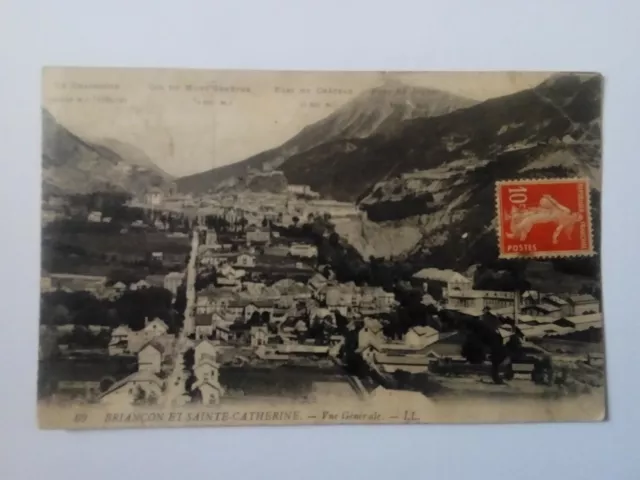 Cpa Briançon et Ste Catherine Vue Générale 1912