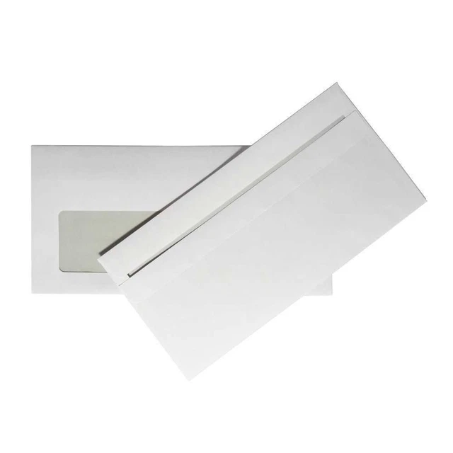 2000x custodie per lettere custodie per finestra DIN lunghe 75 g con finestra autobloccante offset (np)