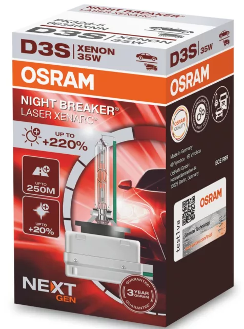 1x D3s Osram Nuit Breaker Brun Laser +200% Ampoules de Lampes Phares Xenon