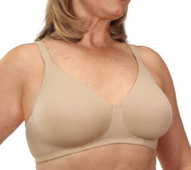 Lote 2 Sujetador Moda Clásico Talla 38B Estilo No 722 Beige Post Mastectomía Sin costuras