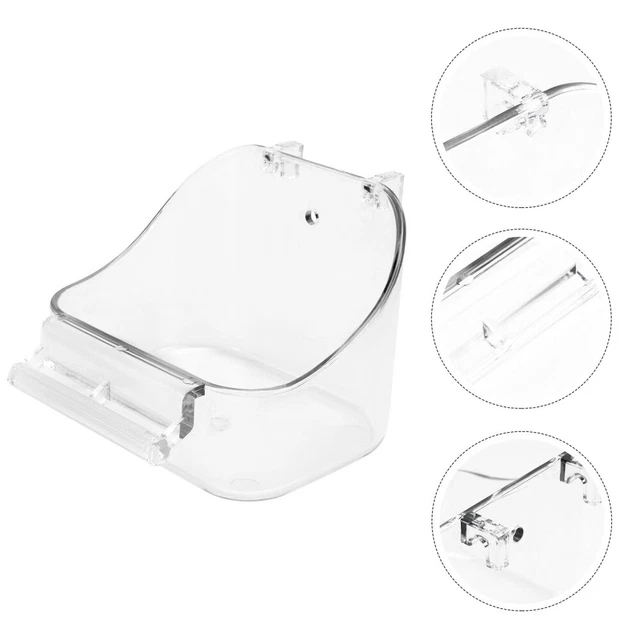 1 pieza Birdcage bañera loro caja de alimentos colgante hámster ducha
