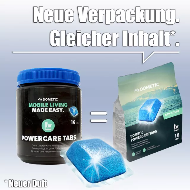 WAECO Dometic PowerCare Tabs 32 pièces WC supplémentaire Power Care onglet WC camping-car 2 x 16 3