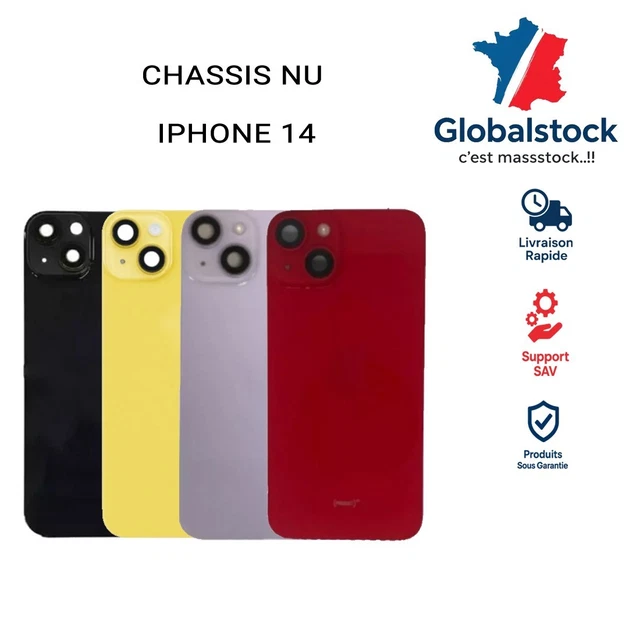 Châssis Arrière IPhone 14 Violet Nu Globalstock - Remplacement Coque