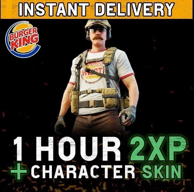 MODERN WARFARE 2 Burger King Operator Skin + 1 Hour Double XP (Instant