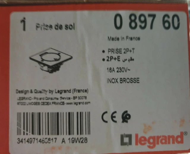 Plaques De Prise Legrand Wiremold 5507D-WH - Blanc, Recto Verso, Boîte De 10