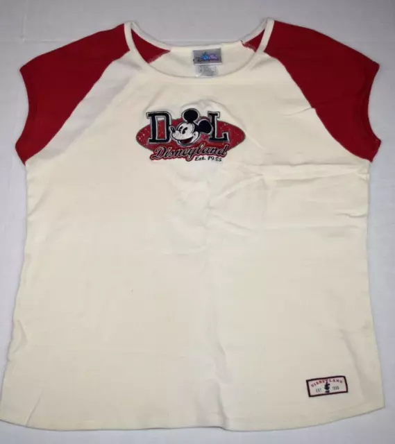 Mickey Mouse T-Shirt VTG 80s Sleeveless Raglan Mickey DL Logo Shirt Sz L/XL