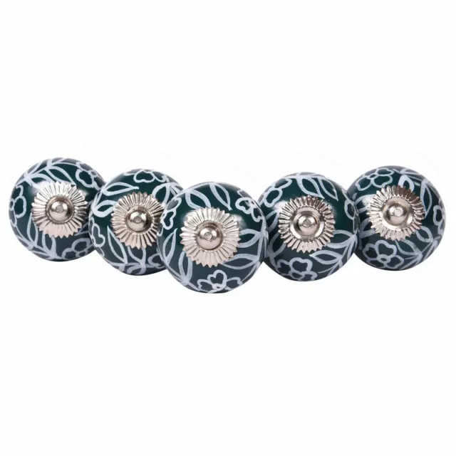 Ceramic Leaf Door Knobs Cabinet Drawer Wardrobe Cupboard Kitchen Pull Handle