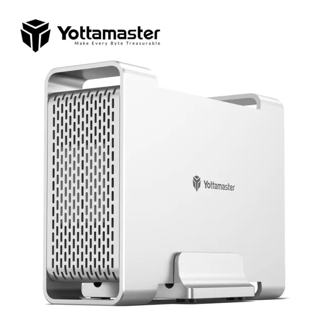 Yottamaster 2 Bay RAID Hard Drive Enclosure Type B Storage For 2.5" SATA HDD SSD