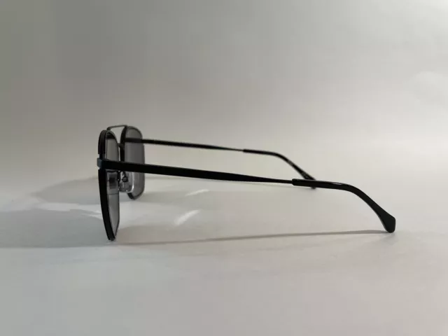 Authentic Hugo Boss 1090S 003IR Matte Blk Metal Square Sunglasses Grey Lens 3
