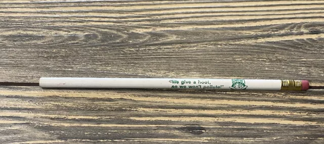 Vintage We Give You A Hoot So We Dont Pollute Team Up Unsharpened Pencil