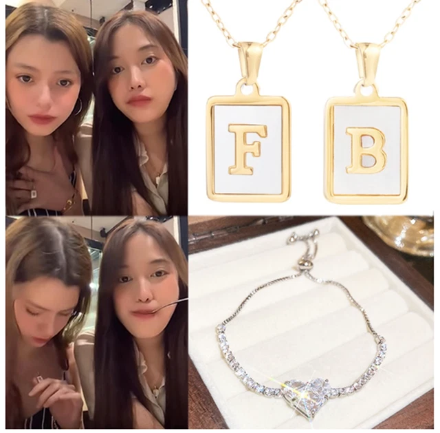 Freenbecky Mismo Collar Carta Titanio Acero Carcasa Amantes Día de San Valentín Regalo