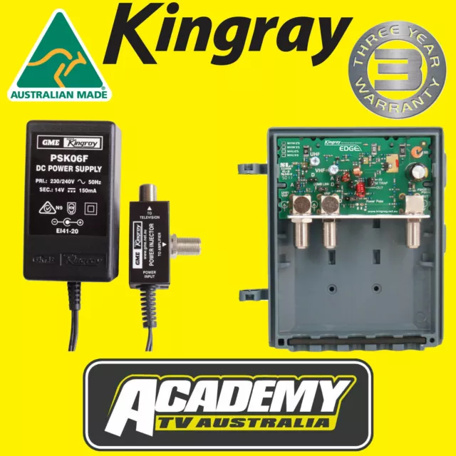 Mhw35F Kingray Digital Tv Masthead Amplifier Booster Inc Psk06F Power Supply