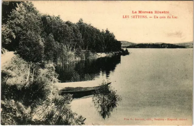 CPA Le MORVAN Illustré Les SETTONS Un coin du Lac Nievre (100466)