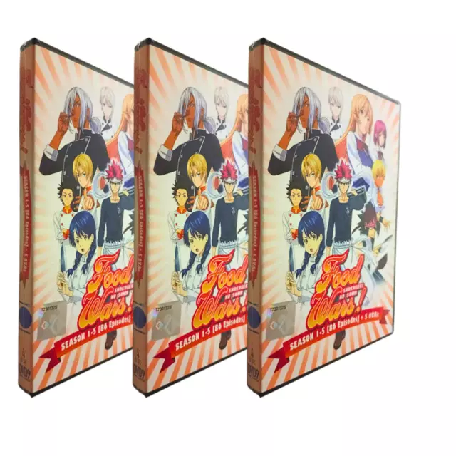 DVD Anime Food Wars! Shokugeki No Soma Season 1+2+3+4+5 (1-86 End) ENG  Dub/Sub*