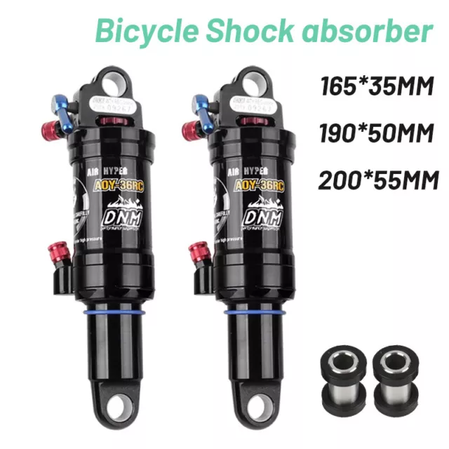 MTB Mountain Bike Air Rear Shock Absorber Adjustable Damping Travel Downhill XC