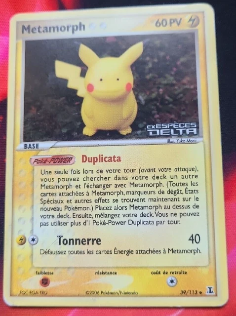 Pokemon - Metamorph Pikachu 39/113 - Ex Especes Delta - Francais Fr