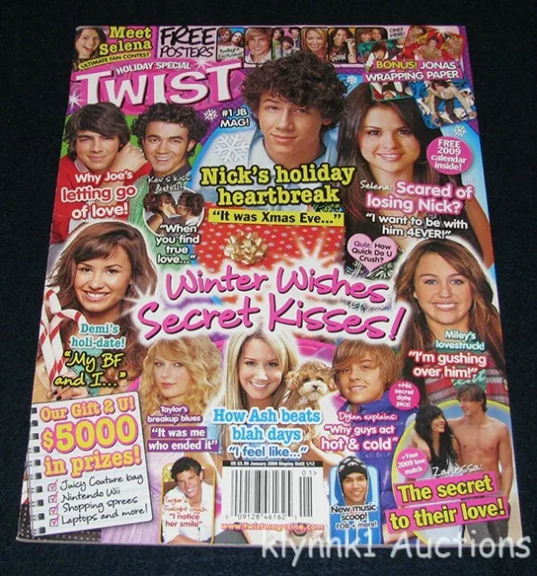 Twist Magazine January 2009 Nick Jonas Joe Jonas Selena Miley Demi Zac Taylor