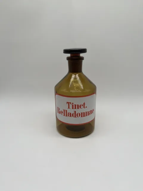 Apotheken Glas Tinct. Belladonnae 250ml Vintage Flasche