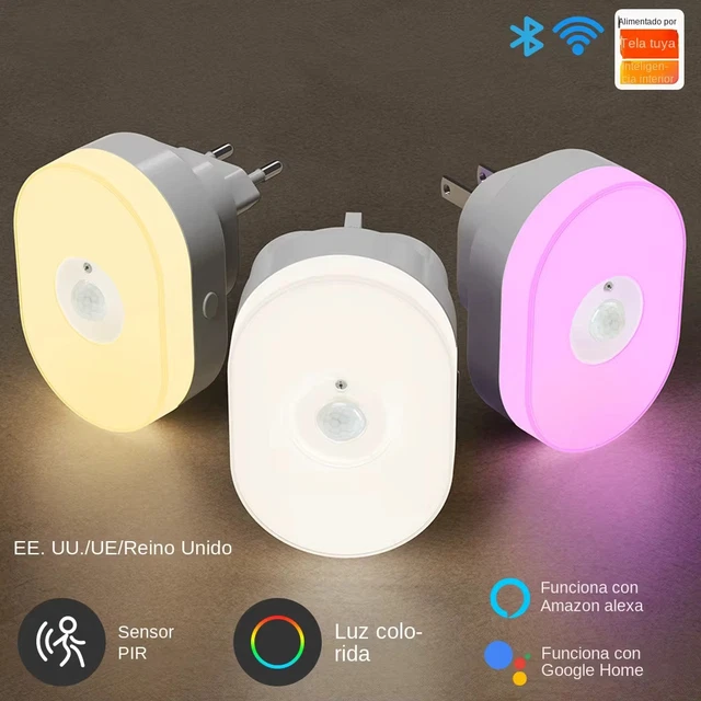 SMART WIFI NIGHT Light with PIR Motion Sensor – Wall Lamp, Alexa/Google ...