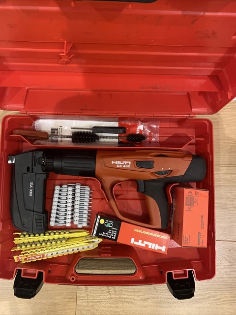 HILTI DX460 POWDER Actuated Nail Gun.with MX 72 Magazine £350.00 - PicClick UK Hilti Dx460 Powder Actuated Nail Gun.With Mx 72 Magazine £350.00 - Picclick Uk