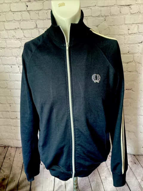 Vintage Fred Perry Zip Through Track Jacket Size M Vgc