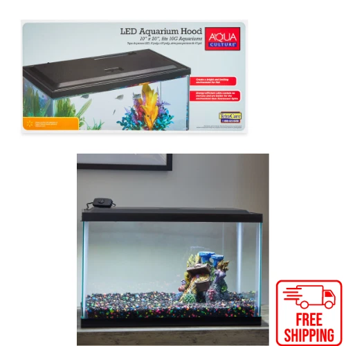 Aqua Culture LED 10 Gallon Fish Tank Hood, New, Free Shipping