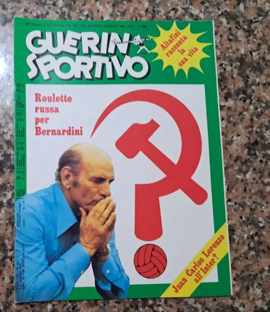 Guerin Sportivo rivista n.23-1975-Bernardini-Altafini-Caricatura Mazzola