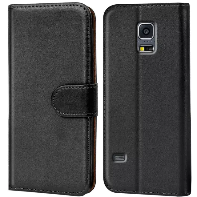 Schutz Hülle Für Samsung Galaxy S5 Mini Handy Klapp Schutz Tasche Book Flip Case