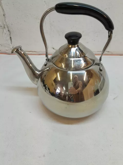 S-P Tea Kettle -28 Quart Tea Kettles Stovetop Whistling Teapot Stainless Steel Tea Pots for Stove Top Whistle Tea Pot, Black, 2.8 Quart