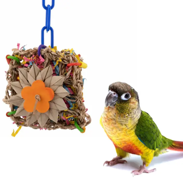 Seagrass Sandwich Medium Bird Toy, Shreddable Parrot Toy, Foraging Bird Toy