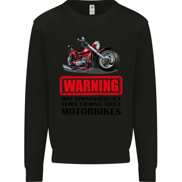 Start Talking About Motorbikes Motorcycle Mens Sweatshirt Jumper
