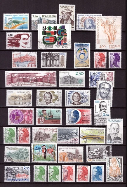 Frankreich 1983//86gestempelte Briefmarken schöne Motive ansehen ;Michelwert 76€