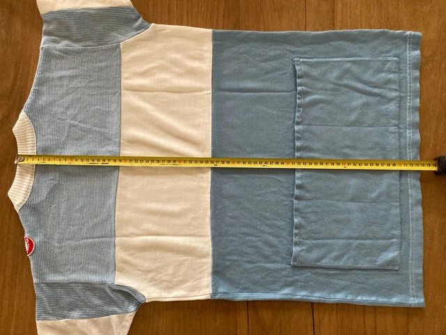 CYCLES BOLLEY Maillot Fausse Laine Feutrine Vintage 70s Vert Blanc Marseille Eroica Vélo Homme